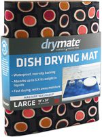 Drymate Dish Drying Mat, Premium XL (19 Inches x 24 Inches) Kitchen Dish Drying Pad - Absorbent/Waterproof - Machine Washable (Made in the USA) (Didjeridu 12)