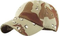 KB-LOW DES Classic Cotton Dad Hat Adjustable Plain Cap. Polo Style Low Profile (Unstructured) (Classic) Desert Camo Adjustable