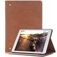 elecfan iPad Mini 4 Cover Case, Book Style Multi Function Screen Protective with Smart Auto Sleep/Wake Feature Case Cover for Apple iPad Mini 4 (iPad Mini 4, Light Brown)