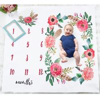 Pueri Baby Photography Blanket Monthly Baby Milestone Blanket Newborn Photography Background Prop Perfect Baby Shower Gift