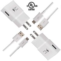 Adaptive Fast Wall Charger Galaxy S7 with Micro-USB Cable Compatible with Samsung Galaxy S7 S7 Edge S6 S6 Edge S5 S4 Note 5 4 LG G2 G3 G4 (2-Pack)