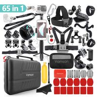 Vamson for Gopro Accessories Kit for Gopro Hero 8/7/6/5/4 Session Waterproof Carrying Case for DJI OSMO Action for Xiaomi Yi 4K/AKASO/Campark/Apeman/SJCAM/DBPOWER AVS06
