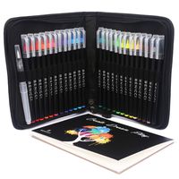 Artist Watercolor Brush Pens Set of 26 - Vibrant Markers with Bonus 1 Water Brush Pen - 25 Colors Flexible Nylon Tips - Paper Pad & Carry Case - Non-Toxic Safe & Fun Watercolors in Gift Ready Package