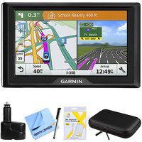 Garmin Drive 61 LM GPS Navigator with Driver Alerts USA (010-01679-0B) w/Accessories Bundle Includes, Dual 12V Car Charger, Hardshell Case for 7-Inch Tablets, Bamboo Stylus Mini + More