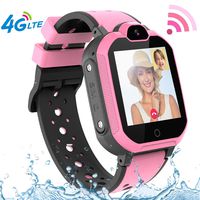 4G GPS Kids Smartwatch Phone - Boys Girls Waterproof Watch with GPS Locator 2 Way Call Camera Voice & Video Chat SOS Alarm Pedometer WiFi Wrist Watch Birthday Back to School Gifts for Students,4G Pink