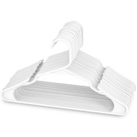 Sharpty White Plastic Hangers, Plastic Clothes Hangers Ideal for Everyday Standard Use, Clothing Hangers (White, 20 Pack)