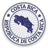 2 x 10cm/100mm Costa Rica Flag Vinyl Sticker Decal Laptop Car Travel Luggage Label Tag #9295