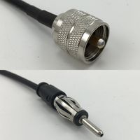 10 feet RG58 PL259 UHF Male to AM/FM MALE Pigtail Jumper RF coaxial cable 50ohm High Quality Quick USA Shipping