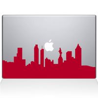 The Decal Guru Philadelphia City Skyline Decal Vinyl Sticker, 15" MacBook Pro (2016 & Newer Models), Red (2313-MAC-15X-DR)