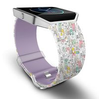 SKYLET for Fitbit Blaze Bands with Frame, Silicone Accessories Replacement Classic Wristbands for Fitbit Blaze Smart Watch (No Tracker)[Pattern 20+ ONE Silver Frame]