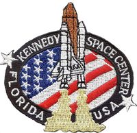 NASA Kennedy Space Center Florida USA Flag Iron-On Patch [2.5"]