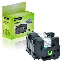 GREENCYCLE 2PK Compatible for TZe-261 TZe261 TZ-261 TZ261 Black on White Label Tapes use with P-Touch PT-9800PCN PT-E800W PT-P900 PT-P900W PT-P950NW PT-9600 Label Makers 1.4 Inch 36mm X 26.2 Feet 8m