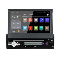 Single din Car Navigation Android 9.1 Motorized Display 7inch Compatible OBD2 TPMS SWC 1G+16G DDR3 1.2G Quad Core Build-in WiFi 7 Color LED Backlight with Remote Control and Mic SC71811G