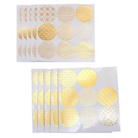 JETEHO 10 Sheets Decorative Envelope Seals Stickers Gold Envelope Seal Stickers Label Stickers