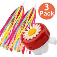Paliston Kid's Bike Bell Bicycle Bell for Girls Bike Horny Toddler Bike Bells with Streamers Red White