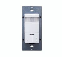 Leviton ODS0D-IDW Dual-Relay, Decora Passive Infrared Wall Switch Occupancy Sensor, 180 Degree, 2100 sq. ft. Coverage, White