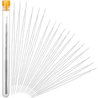 30 Pieces 6 Size Beading Needles Big Eye Beading Needles Beading Embroidery Stainless Needles with White Needle Bottle for Jewelry Making