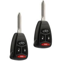 Key Fob Keyless Entry Remote fits Chrysler 300 Aspen / Dodge Charger Durango / Jeep Commander Grand Cherokee 2005 2006 2007 2008 2009 2010 2011 2012 2013 (KOBDT04A), Set of 2