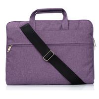 elecfan 14-15.4 inch Laptop Sleeve for 15 Inch Notebook, MacBook Air/Pro,Polyester Fabric Multifunctional Briefcase Zipper Handbag Case with Pocket Cover Compatible with 15-inch Ultrabooks by Purple