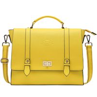 Laptop Briefcase for Women,Work Tote Bag Laptop Messenger Bags Multi-Functional Teacher Bag for 15.6 Inch Chic Work Tote Bag Perfect for Office College Business Travel,Lemon