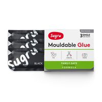 Sugru Moldable Glue - Family-Safe - All-Purpose Adhesive, Suitable for Children - Holds up to 4.4 lb - Black 3-Pack