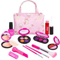 Girls Pretend Play Makeup Sets - LOYO Fake Make Up Kits with Cosmetic Bag for Little Girls Birthday Christmas Holiday Gift, Toy Makeup Set for Toddler Girls Age 2, 3, 4, 5 (Not Real Makeup)