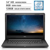 Dell Vostro 14" HD LED-Backlit Widescreen Business Laptop, Intel Core i3-7020U 2.30GHz Processor, 8GB DDR4 RAM, 128GB Solid State Drive, HDMI, VGA, Wireless-AC, Bluetooth 4.2, Windows 10 Pro, Black