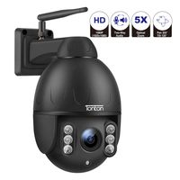 Tonton Full HD 1080P PTZ IP Dome Camera ONVIF 5X Optical Zoom,2.0 MP Waterproof Outdoor WiFi Security Camera with Motion Detection, 2-Ways Audio, Night Vision up to 200ft, Metal Housing(Black)