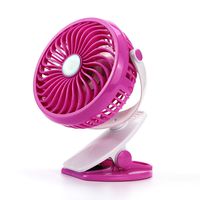 Alytimes USB Clip On Fan for Baby Stroller 360 Rotation Personal Clip Desk Fan with Multi Versatile Outdoor (Pink)