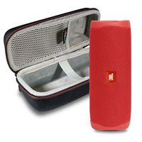 JBL FLIP 5 Portable Speaker IPX7 Waterproof On-The-Go Bundle with gSport Deluxe Hardshell Case (Red)
