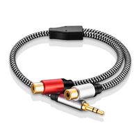 Morelecs 3.5mm to 2RCA Stereo Audio Cable 3.5mm 1/8" TRS Stereo Male to Dual Female RCA Jack Adapter Cable for Smartphones, MP3, Tablets, Home Theater