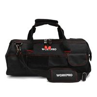 WORKPRO W081023A Close Top Storage Tool Bag, 18", Black/Red