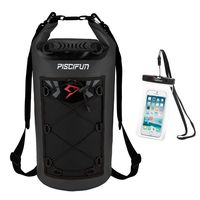 Piscifun Waterproof Dry Bag Backpack 5L Floating Dry Backpack with Waterproof Phone Case for Water Sports - Fishing Boating Kayaking Surfing Rafting Camping Gifts for Men and Women Black