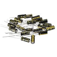 uxcell Aluminum Radial Electrolytic Capacitor with 100uF 16V 105 Celsius Life 2000H 5 x 11 mm Black 20pcs