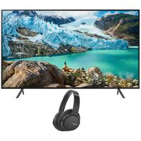 Samsung UN50RU7100 50-inch RU7100 LED Smart 4K UHD TV (2019) Bundle with Sony WHCH700N/B Wireless Noise Canceling Bluetooth Headphones, Black