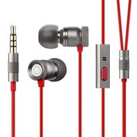 Earbuds,GGMM Nightingale Earphones Deep Heavy Bass in-Ear Ear Buds Noise-Isolating Headphone with Microphone & Full Metal Housing Dynamic Dual Drivers (Grey)