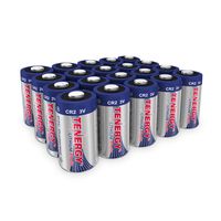 Tenergy CR2 3V Lithium Battery Non-Rechargeable PTC Protected High Performance CR2 Batteries for Flashlight, Digital Cameras, Toys, Alarm Systems (Not for Arlo Camera) 20PCS