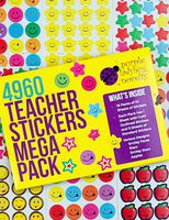 Purple Ladybug Teacher Stickers for Kids Mega Value Pack! 4960 Reward Stickers for Teachers & Incentive Stickers Sheets in Bulk for Classroom & School Use - with Star Stickers & Smiley Face Stickers!
