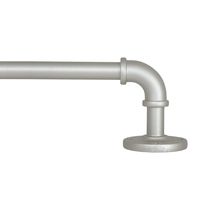 Kenney Adler 5/8" Indoor/Outdoor Rust-Resistant Wrap Around Curtain Rod, 48-84", Brushed Nickel