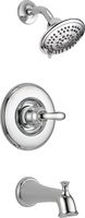 Delta Faucet Linden 14 Series Single-Function Tub and Shower Trim Kit with 5-Spray Touch-Clean Shower Head, Chrome T14494 (Valve Not Included)