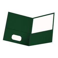 Oxford Twin-Pocket Folders, Textured Paper, Letter Size, Hunter Green, Holds 100 Sheets, Box of 25 (57556EE)