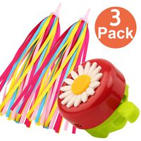 Paliston Kid's Bike Bell Bicycle Bell for Girls Bike Horny Toddler Bike Bells with Streamers Red Green