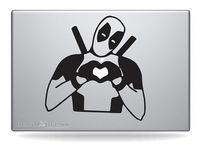 Deadpool Heart - Sticker Decal MacBook, Air, Pro All Models