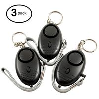 Personal Alarm Keychain for Women and Men, Device, Self Defense Safety, Sound Safe Alarm, 130db, 3 PACK - by GRP Direct