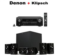 Denon AV Component Receiver (AVRS540BT) + Klipsch HDT-600 Home Theater System Bundle