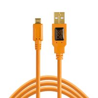 Tether Tools TetherPro USB 2.0 A Male to Micro B 5-pin Orange (Renewed)