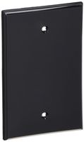 Leviton PJ13-E 1-Gang Blank Wallplate, Midway Size, 25-Pack, Black