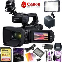 Canon XA55 Professional UHD 4K Camcorder 4K Video - 15x Zoom Lens - 128GB Memory - Video Editing Software Bundle