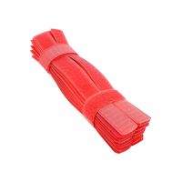 SAISN 50pcs Reusable Cable Ties Cord Fastening Cable Organizer Management 7 Inch (Red)