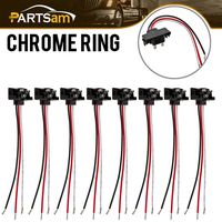 8x Truck Trailer Molded 3 Prong Pigtail Harness Stop Turn Tail Brake Backup Light